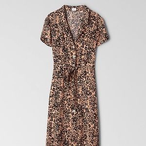 Aritzia Animal print shirt dress
